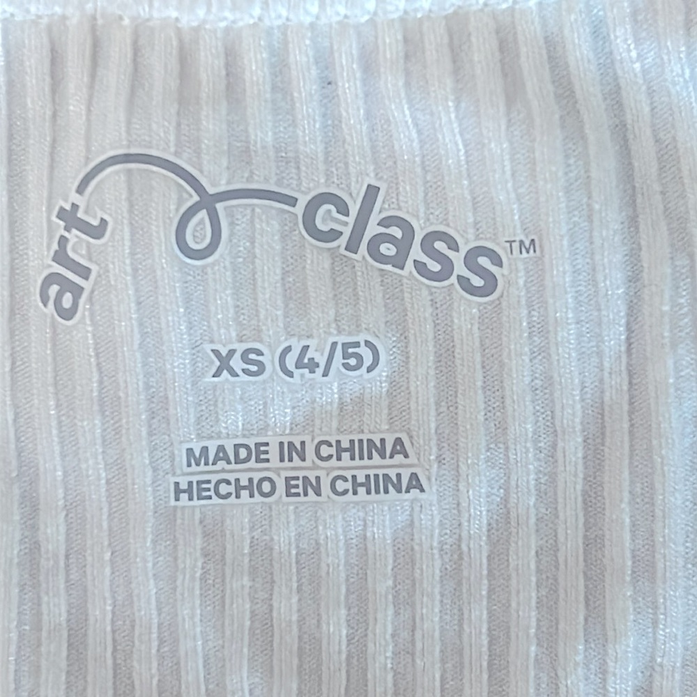 ART CLASS White Ribbed Top - Picture 3 of 3
